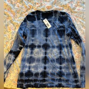 Proenza Schouler Blue and White Long Sleeve T-Shirt